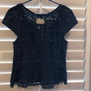 Blue lace Abercrombie shirt